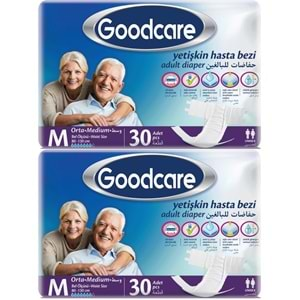 Goodcare Hasta Bezi Yetişkin Bel Bantlı Tekstil Yüzey M Medium - Orta 60 Adet (2PK*30)