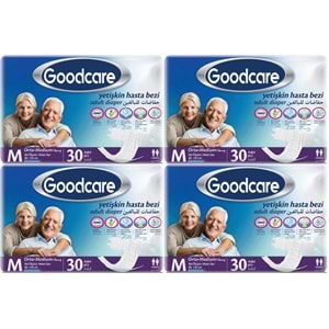 Goodcare Hasta Bezi Yetişkin Bel Bantlı Tekstil Yüzey M Medium - Orta 120 Adet (4PK*30)