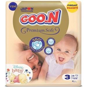 Goon Premium Soft Bebek Bezi Beden:3 (7-12Kg) Midi 228 Adet Aylık Fırsat Pk