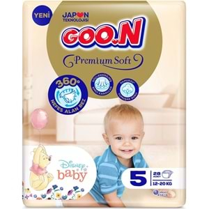 Goon Premium Soft Bebek Bezi Beden:5 (12-20Kg) Junior 56 Adet Jumbo Ekonomik Pk