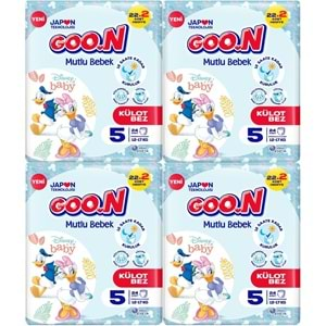 Goon Mutlu Bebek Külot Bebek Bezi Beden:5 (12-17Kg) Junior 96 Adet Jumbo Aylık Pk