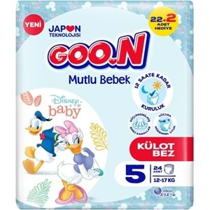 Goon Mutlu Bebek Külot Bebek Bezi Beden:5 (12-17Kg) Junior 120 Adet Jumbo Mega Pk