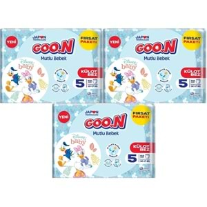 Goon Mutlu Bebek Külot Bebek Bezi Beden:5 (12-17KG) Junior 186 Adet Aylık Fırsat Pk