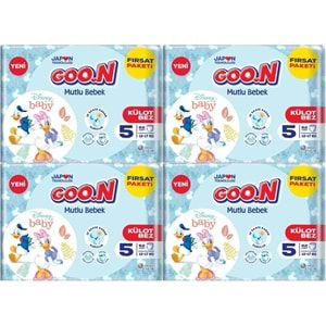 Goon Mutlu Bebek Külot Bebek Bezi Beden:5 (12-17KG) Junior 248 Adet Avantaj Fırsat Pk