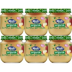 Hero Baby Kavanoz Maması 120GR Organik Elmalı Şeftalili (6 Lı Set)