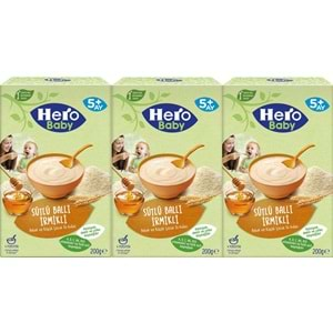 Hero Baby Kaşık Maması 200GR Sütlü Ballı İrmikli 3 Lü Set