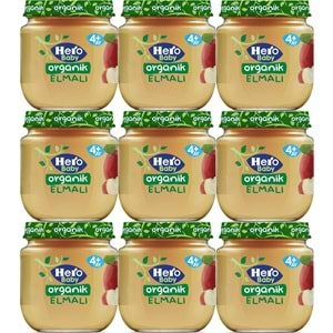 Hero Baby Kavanoz Maması 120GR Organik Elmalı (9 Lu Set)