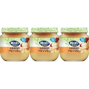 Hero Baby Kavanoz Maması 125GR Karışık Meyveli 3 Lü Set