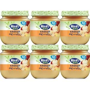 Hero Baby Kavanoz Maması 125GR Karışık Meyveli 6 Lı Set