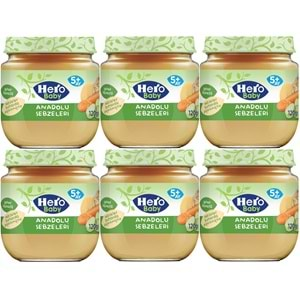 Hero Baby Kavanoz Maması 120GR Anadolu Sebzeleri (6 Lı Set)