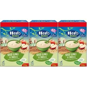 Hero Baby Kaşık Maması 250GR Sütlü Meyveli 8 Tahıllı (Avantaj Pk) (3 Lü Set)