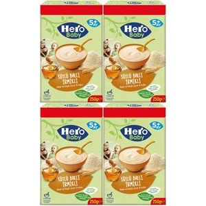 Hero Baby Kaşık Maması 250GR Sütlü Ballı İrmikli (Avantaj Pk) (4 Lü Set)