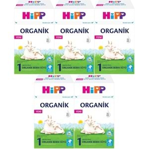 Hipp Organik Keçi Sütü Bazlı Devam Sütü 400GR No:1 (0-6 Ay) (5 Li Set)