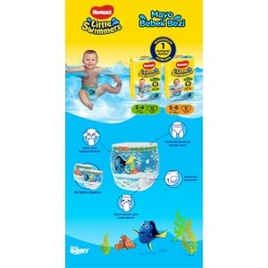 Huggıes Little Swımmers Mayo Bebek Bezi Beden:3-4 (7-15Kg) 60 Adet (5Pk*12)