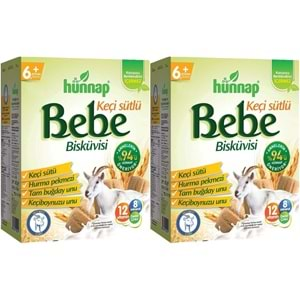 Hünnap Bebe Bisküvisi Keçi Sütlü 400GR 2 li Set (Toplam 800GR)