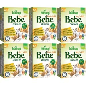 Hünnap Bebe Bisküvisi Keçi Sütlü 400GR 6 lı Set (Toplam 2400GR)