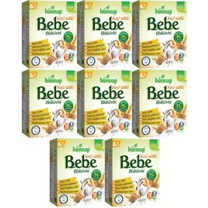 Hünnap Bebe Bisküvisi Keçi Sütlü 400GR 8 li Set (Toplam 3200GR)