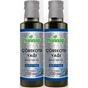 Hünnap Çörekotu Yağı 100ML (Soğuk Pres) (2 Li Set)