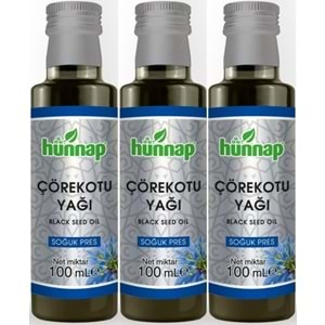 Hünnap Çörekotu Yağı 100ML (Soğuk Pres) (3 Lü Set)