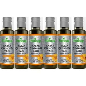 Hünnap Kabak Çekirdeği Yağı 100ML (Soğuk Press) (6 Lı Set)