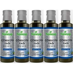 Hünnap Çörekotu Yağı 100ML (Soğuk Pres) (5 Li Set)