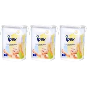 İpek Bebek Temizleme Pamuğu 180 Adet (3Pk*60)