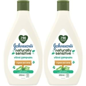 Johnsons Baby Vücut Şampuanı 395ML Natural Sensitive (Organik Aloe Veralı) (2 Li Set)