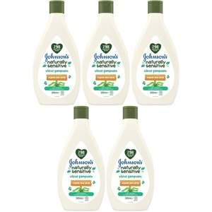 Johnsons Baby Vücut Şampuanı 395ML Natural Sensitive (Organik Aloe Veralı) (5 Li Set)