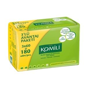 Komili Islak Havlu Mendil 60 Yaprak Klasik 18 Li Set 1080 Yaprak