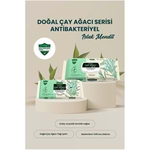 Komili Islak Havlu Mendil 50 Yaprak (3 Lü Set) Çay Ağacı Serisi Antibakteriyel (150 Yaprak)