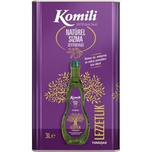 Komili Zeytinyağı 12LT Natural Ege Sızması (Teneke) (4PK*3LT)