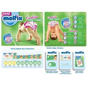 Molfix Bebek Bezi Beden:5+ (13-20Kg) Junior Plus 132 Adet Aylık Fırsat Pk