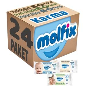 Molfix Islak Havlu Mendil İzotonik Karma 24 Lü Set (Yeni Doğan-Hassas Cilt-Ferah Temizlik)