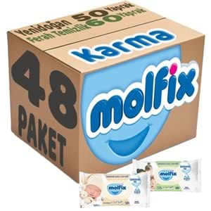 Molfix Islak Havlu Mendil İzotonik Karma 48 Li Set (Yeni Doğan-Ferah Temizlik)