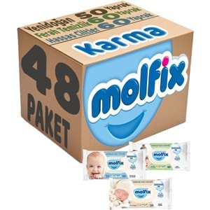 Molfix Islak Havlu Mendil İzotonik Karma 48 Li Set (Yeni Doğan-Hassas Cilt-Ferah Temizlik)