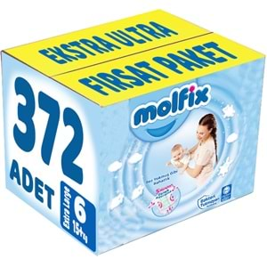 Molfix Bebek Bezi Beden:6 (15+Kg) Extra Large 372 Adet Ekstra Ultra Fırsat Pk