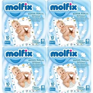 Molfix Bebek Bakım Alt Açma Örtüsü 4 Lü Set 40 Adet (4Pk*10)