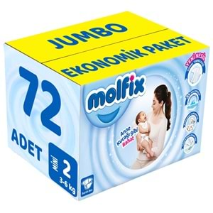 Molfix Bebek Bezi Beden:2 (3-6Kg) Mini 72 Adet Jumbo Ekonomik Pk