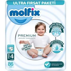 Molfix Premium Bebek Bezi Beden:4 (7-14KG) Maxi 344 Adet Avantaj Ultra Fırsat Pk