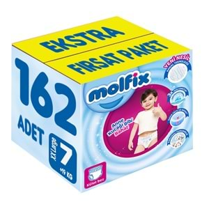 Molfix Külot Bebek Bezi Beden:7 (19+KG) XX Large 162 Adet Ekstra Fırsat Pk