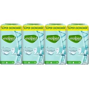 Molped Antibakteriyel Hijyenik Ped Normal 104 Adet Süper Ekonomik Pk (4PK*26)