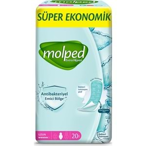 Molped Antibakteriyel Hijyenik Ped Uzun 60 Adet Süper Ekonomik Pk (3PK*20)