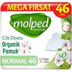 Molped Pure&Soft Hijyenik Ped Normal 92 (2PK*46) Adet Mega Pk