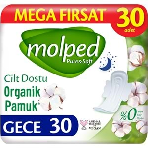 Molped Pure&Soft Hijyenik Ped Gece 90 (3PK*30) Adet Mega Pk