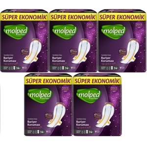 Molped Süper Night Hijyenik Ped Gece 70 Adet Süper Ekonomik Pk (5PK*14)