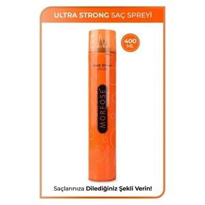 Morfose Saç Spreyi 400ML Ultra Sert (Turuncu) (24 Lü Set)