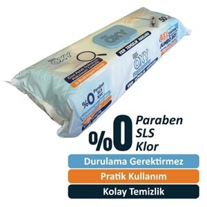 Mr. Oxy Yüzey Temizlik Havlusu Mop Uyumlu 50 Yaprak Plastik Kapaklı (2 Li Set) 100 Yprk