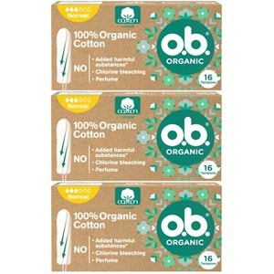 O.B Organic Normal Tampon 48 Li Set (3PK*16)