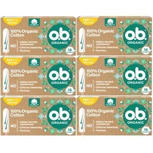 O.B Organic Normal Tampon 96 Lı Set (6PK*16)