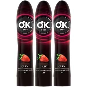 Okey Kayganlaştırıcı Jel 100ML Çilekli (3 Lü Set)